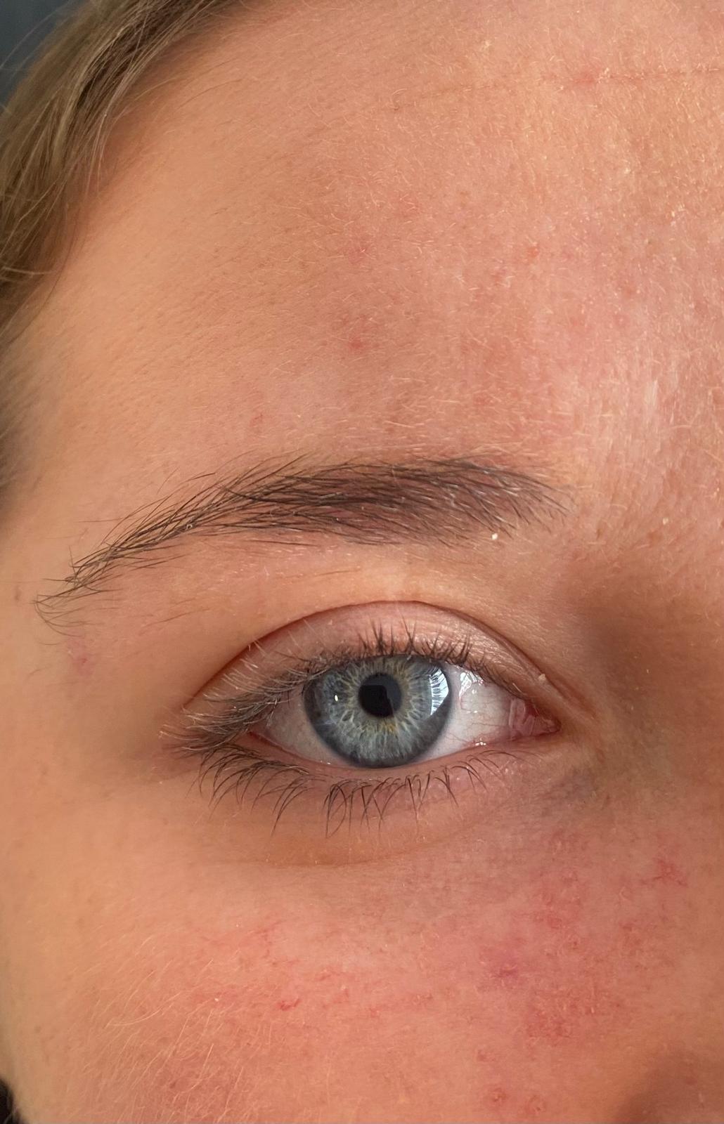 Natural lashes before enhancement